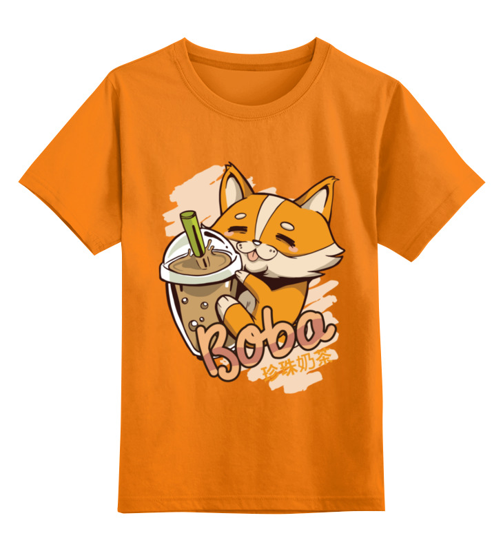 Printio Детская футболка классическая унисекс Corgi boba printio лонгслив corgi boba