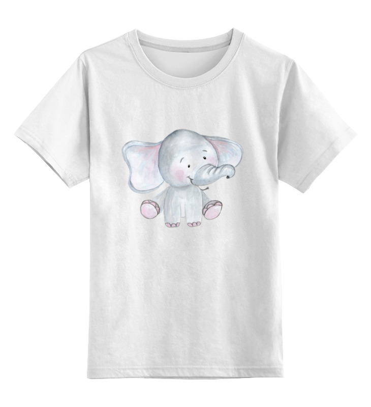 printio детская футболка классическая унисекс розовый слоник Printio Детская футболка классическая унисекс Слоник