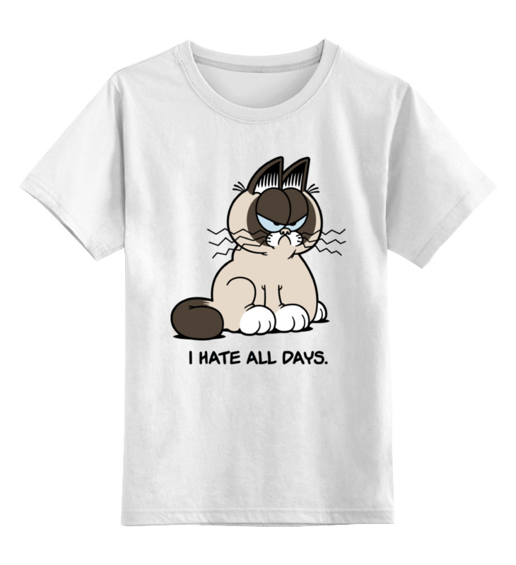 Printio Детская футболка классическая унисекс Грустный кот (grumpy cat) printio детская футболка классическая унисекс сердитый котик новый год