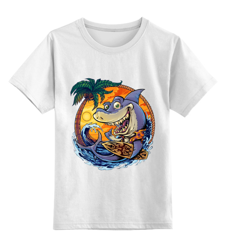 Printio Детская футболка классическая унисекс Акула на отдыхе