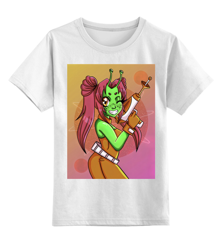 Printio Детская футболка классическая унисекс Инопланетная девушка printio лонгслив инопланетная девушка