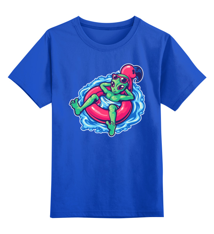 Printio Детская футболка классическая унисекс Пришелец на море