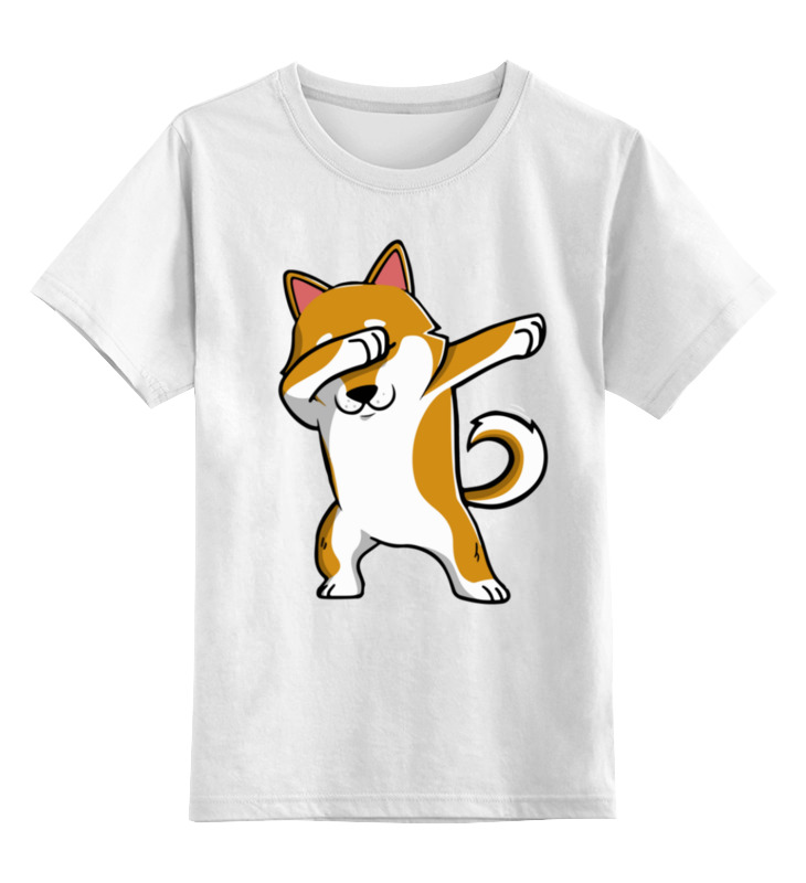 Printio Детская футболка классическая унисекс Корги танцует дэб printio детская футболка классическая унисекс кот танцует дэб