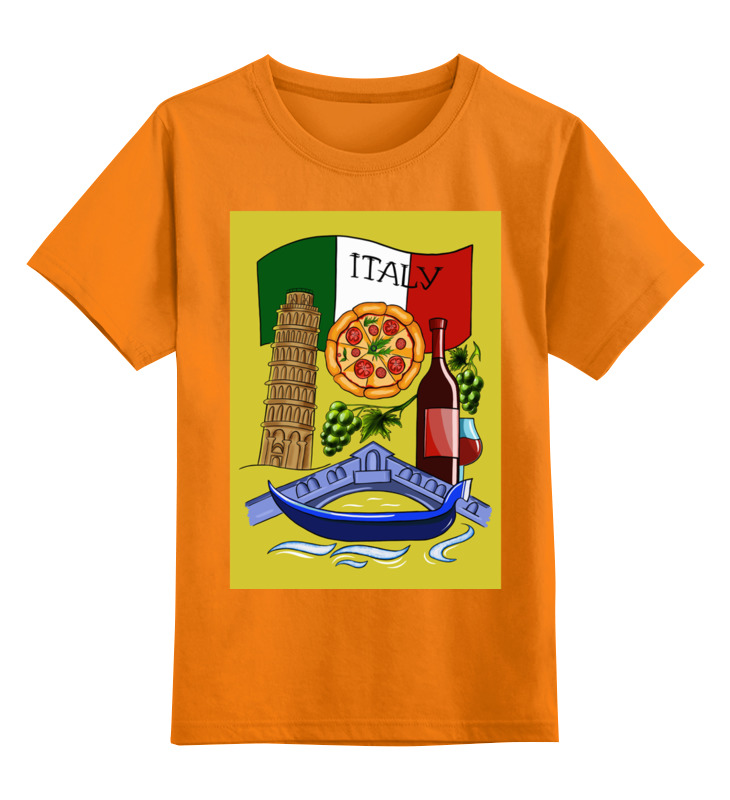 цена Printio Детская футболка классическая унисекс Моя любовь - италия