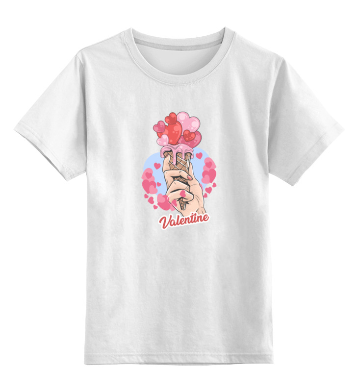 Printio Детская футболка классическая унисекс Valentine's day детская футболка бабочка с сердечками 116 белый