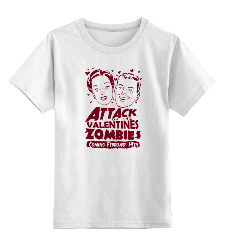 цена Printio Детская футболка классическая унисекс Attack of the valentine's zombies