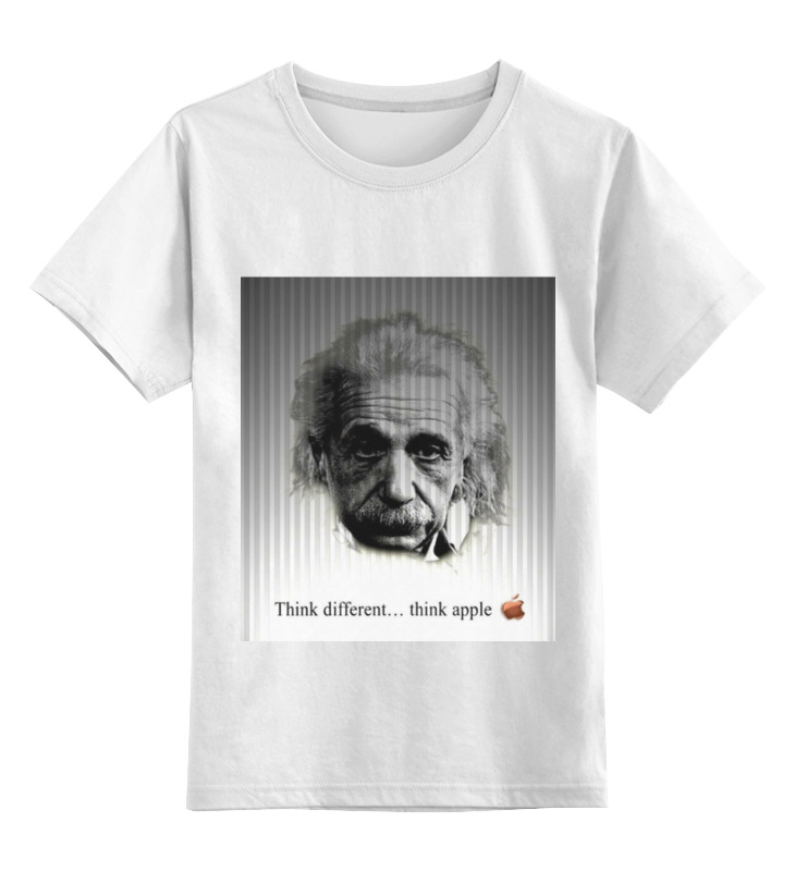 Printio Детская футболка классическая унисекс Эйнштейн детская футболка эйнштейн математика физика портрет теория 104 белый