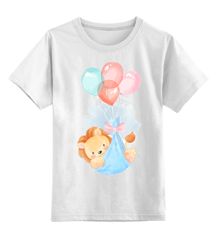 Printio Детская футболка классическая унисекс Львенок на воздушных шариках бонштедт антье путешествие на воздушных шариках
