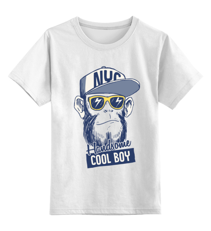 Printio Детская футболка классическая унисекс Brooklyn monkey мужская футболка утка в кепке s белый