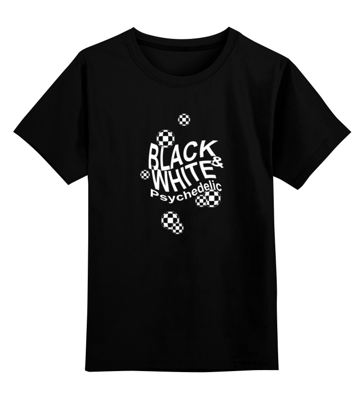 Printio Детская футболка классическая унисекс Черно-белая психоделика. детская футболка корги психоделика 104 темно розовый