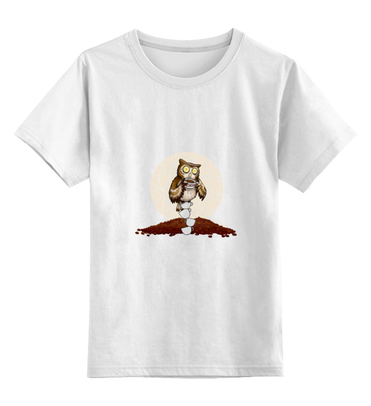 Printio Детская футболка классическая унисекс Кофе-сова детская футболка сова с гитарой 104 белый