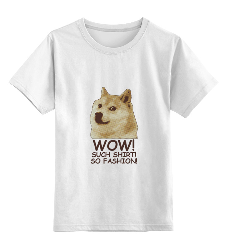 Printio Детская футболка классическая унисекс Doge wow such shirt so fashion printio лонгслив doge wow such shirt so fashion