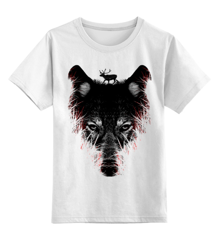 Printio Детская футболка классическая унисекс Волк на охоте printio шапка классическая унисекс волк на охоте