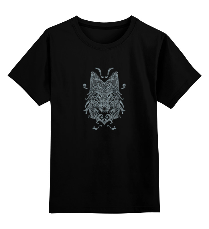 Printio Детская футболка классическая унисекс Узорный волк printio значок узорный волк