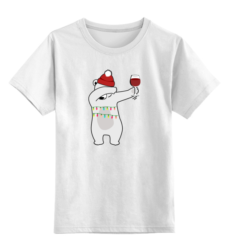 Printio Детская футболка классическая унисекс Новогодний мишка