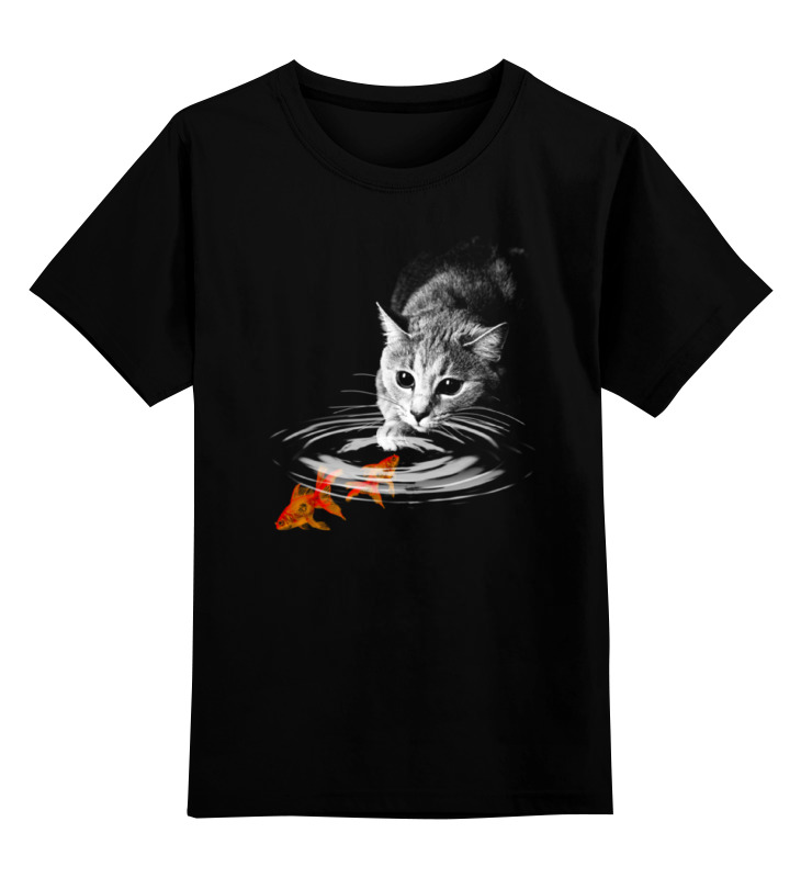Printio Детская футболка классическая унисекс Кот и рыбки printio детская футболка классическая унисекс кот и рыбки