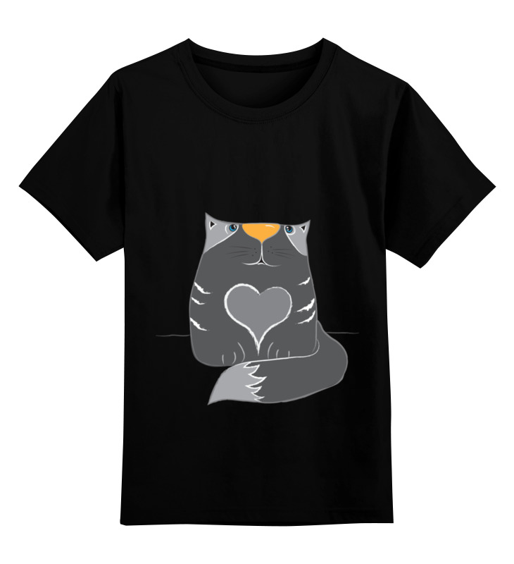 Printio Детская футболка классическая унисекс Влюблённый котик с сердцем детская футболка чёрный кот 104 белый
