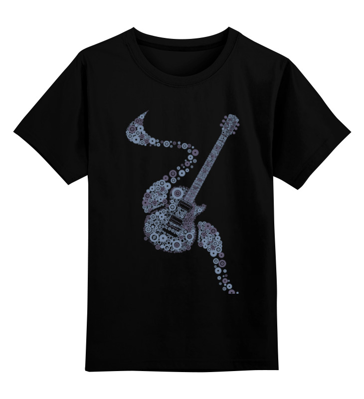 Printio Детская футболка классическая унисекс Гитара ковёр на ступеньку ажурный цвет чёрный