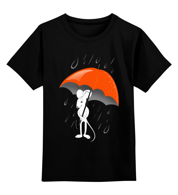 Printio Детская футболка классическая унисекс Мыша под дождем