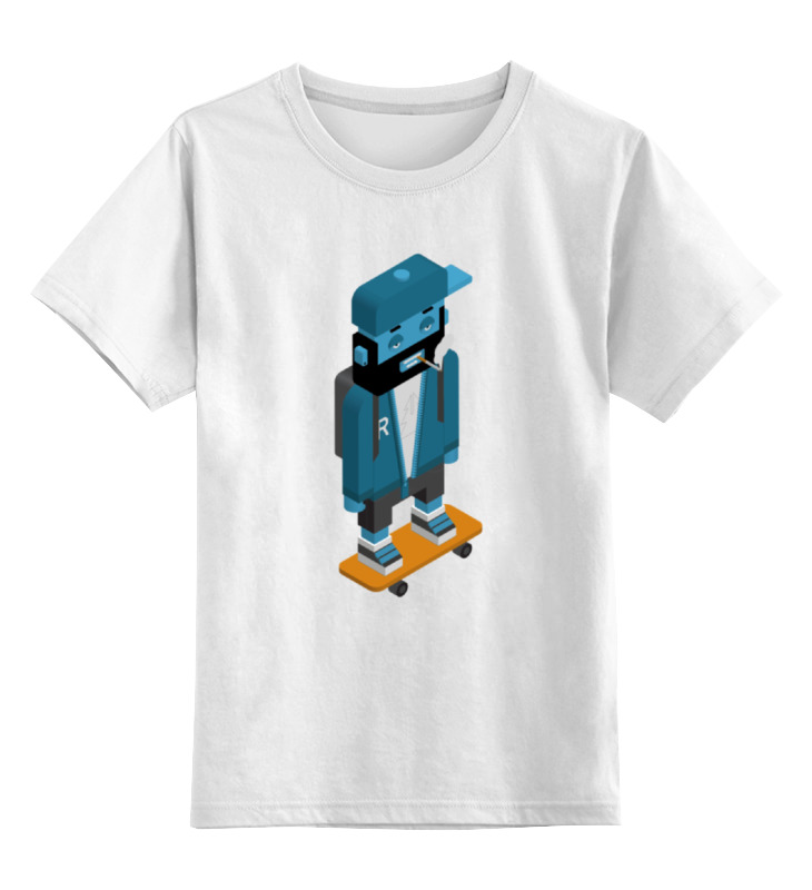 детская футболка собака в очках самый крутой чувак 152 синий Printio Детская футболка классическая унисекс Skateboarder