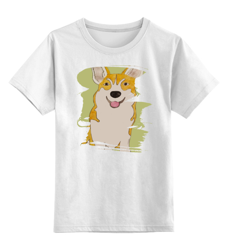 Printio Детская футболка классическая унисекс Радостный корги фил
