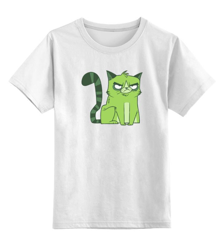 Printio Детская футболка классическая унисекс Сердитый котик printio свитшот унисекс хлопковый сердитый котик grumpy cat штамп