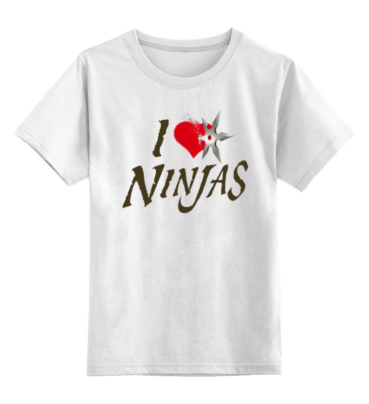 Printio Детская футболка классическая унисекс I love ninjas