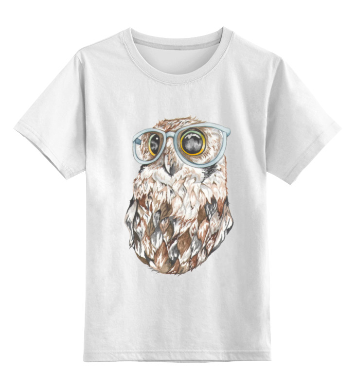 Printio Детская футболка классическая унисекс Совенок детская футболка лев в очках 104 белый