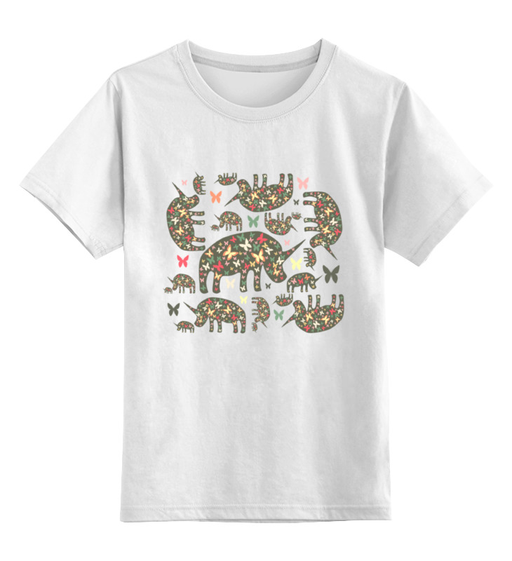 Printio Детская футболка классическая унисекс Очень добрые носороги очень добрые носороги 370719 s белый
