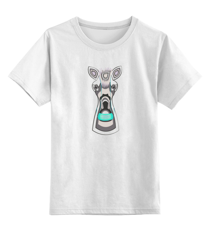 Printio Детская футболка классическая унисекс Зебра в маске детская футболка зебра с пузырём 128 синий