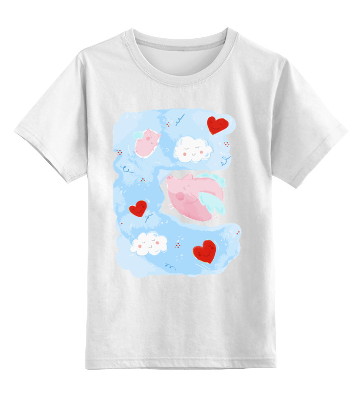 Printio Детская футболка классическая унисекс Счастье детская футболка телец покоритель сердец милый бык с сердцем 116 белый