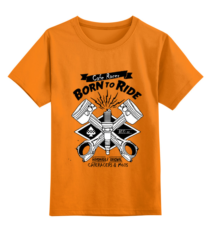 Printio Детская футболка классическая унисекс Cafe racer born to ride printio лонгслив cafe racer born to ride