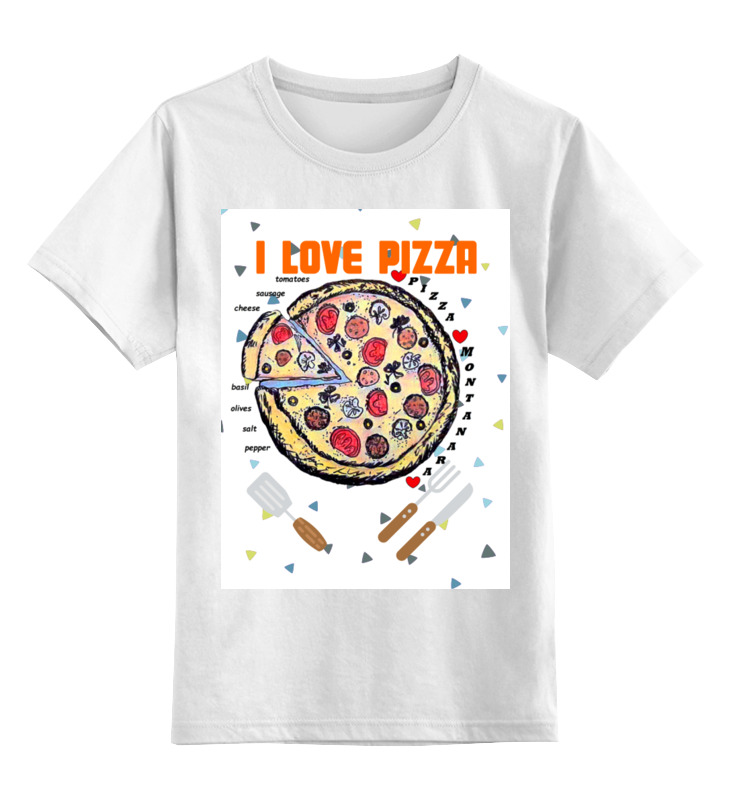 Printio Детская футболка классическая унисекс Пицца printio детская футболка классическая унисекс пицца мой валентин