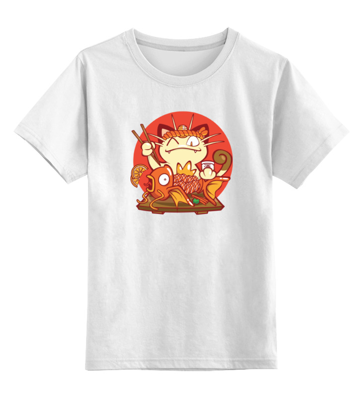 Printio Детская футболка классическая унисекс Кот и золотая рыбка printio детская футболка классическая унисекс кот и рыбка