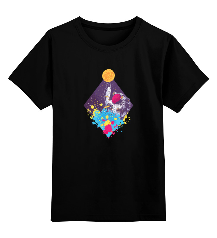 Printio Детская футболка классическая унисекс Абстрактный астронавт printio свитшот унисекс хлопковый микеланджело сотворение адама