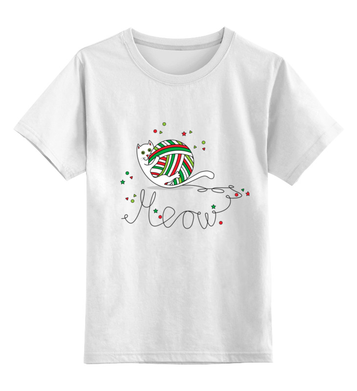 Printio Детская футболка классическая унисекс Озорной котёнок с клубком