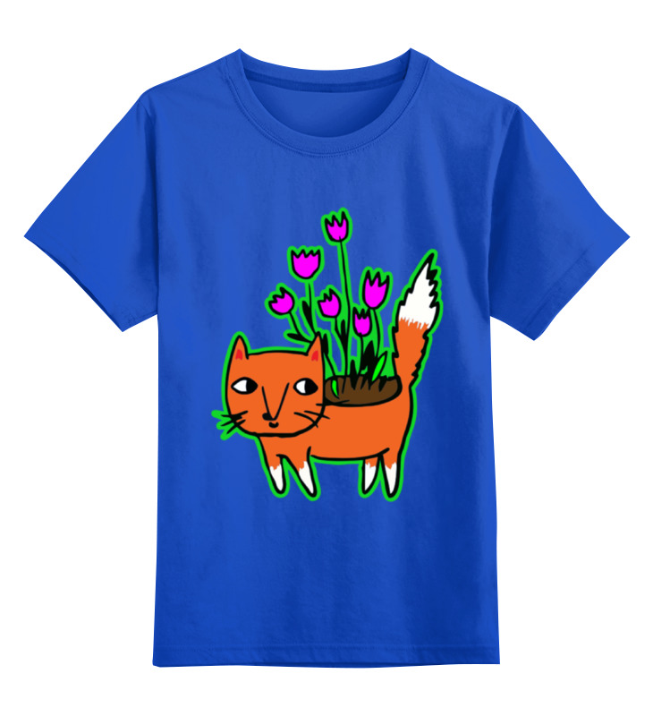 Printio Детская футболка классическая унисекс Лисичка-цветочница мужская футболка любовь от природы s синий