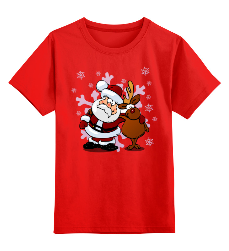 Printio Детская футболка классическая унисекс Санта с оленем printio детская футболка классическая унисекс санта с оленем