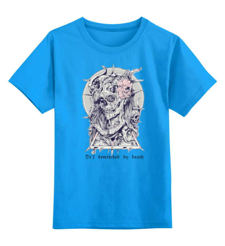 Printio Детская футболка классическая унисекс Околдована смертью (it's bewitched by death) детская мультяшная тату наклейка девушка цветок фея бабочка часы забавная тату наклейка вечерние