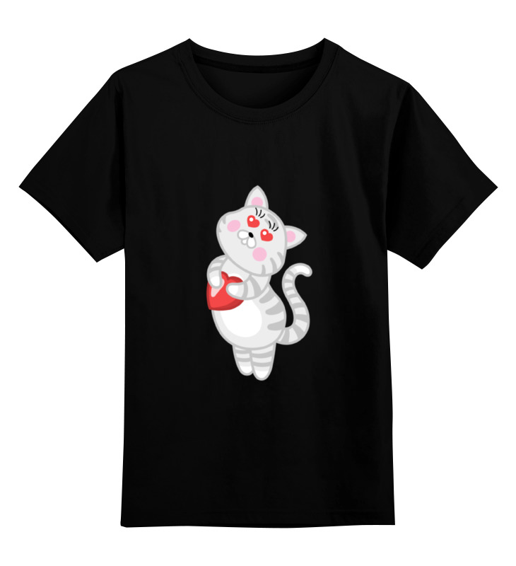 Printio Детская футболка классическая унисекс Влюбленная кошечка детская футболка сова с сердечком 104 красный