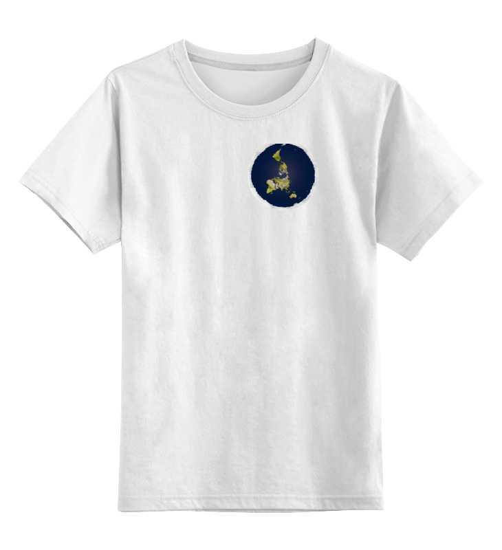 Printio Детская футболка классическая унисекс плоская земля (женская, белая)