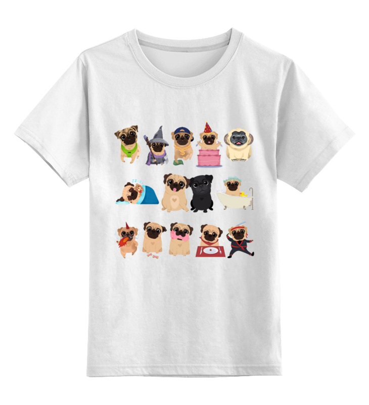 Printio Детская футболка классическая унисекс Мопсы собаки printio детская футболка классическая унисекс забавные мопсы