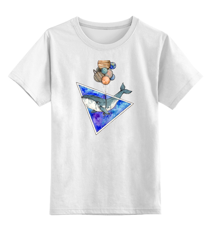 Printio Детская футболка классическая унисекс Кит и планеты