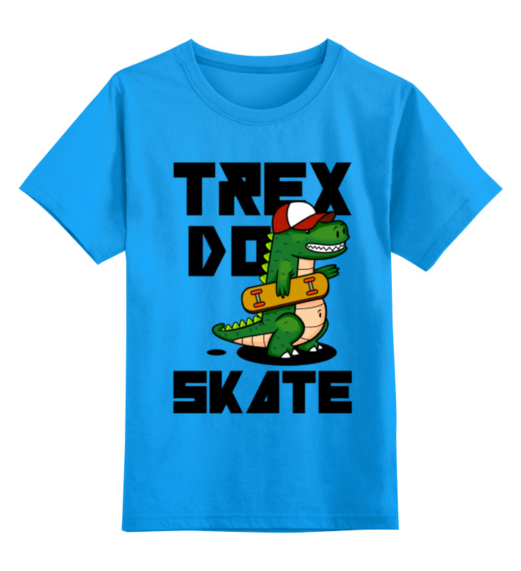 Printio Детская футболка классическая унисекс Динозавр на скейте силиконовый чехол на vivo y01 динозавр на скейте для виво ю01