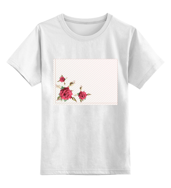 Printio Детская футболка классическая унисекс Rose low poly vector