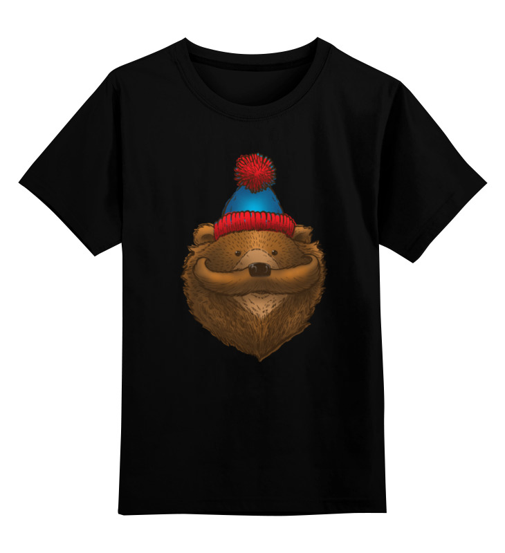 Printio Детская футболка классическая унисекс Медведь с усами printio лонгслив медведь с усами