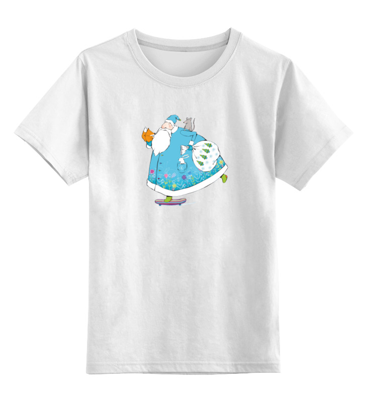 printio футболка классическая дед мороз на скейте Printio Детская футболка классическая унисекс Дед мороз на скейте