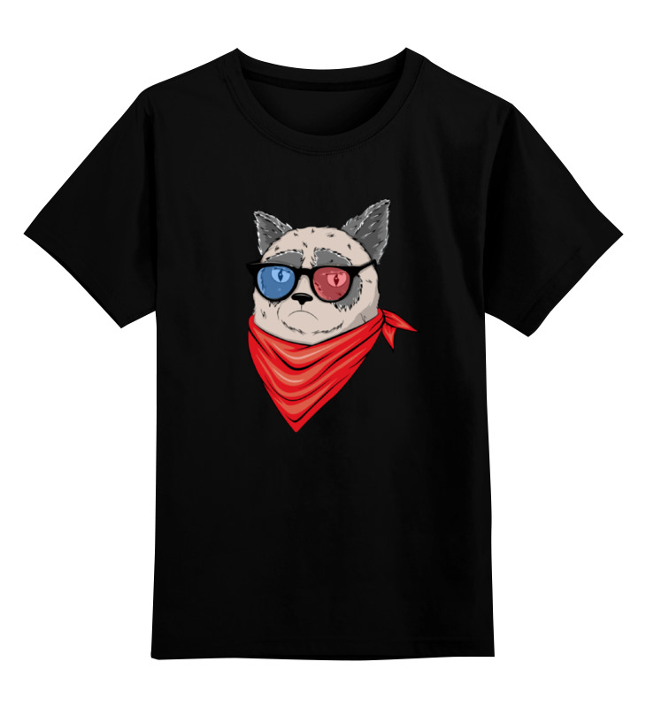 цена Printio Детская футболка классическая унисекс Сердитый котик в 3d