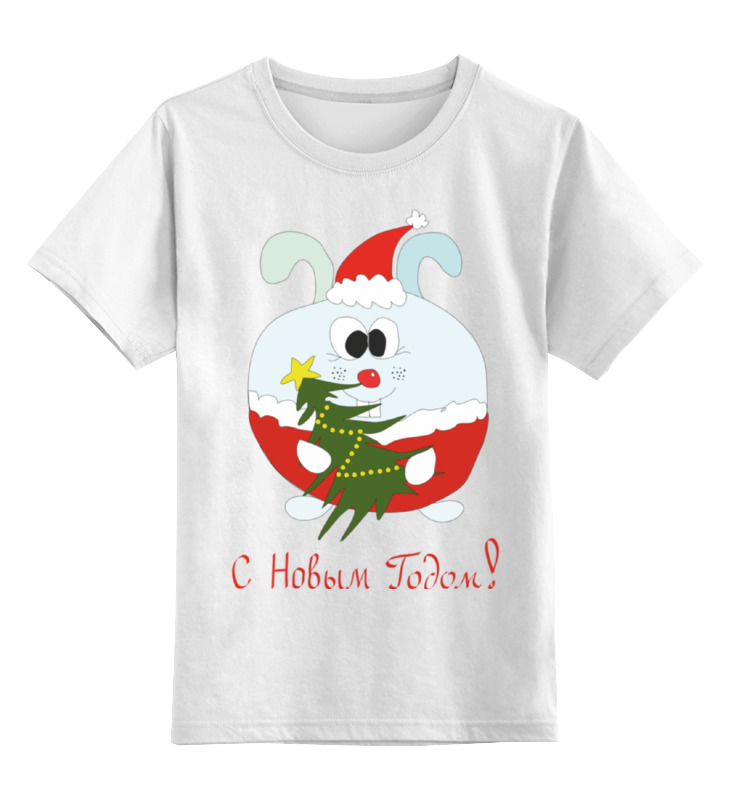 Printio Детская футболка классическая унисекс Новогодний заяц