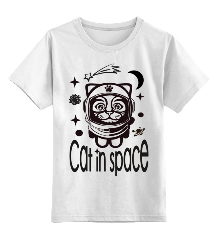 Printio Детская футболка классическая унисекс Кот в космосе детская футболка кот в космосе 164 синий